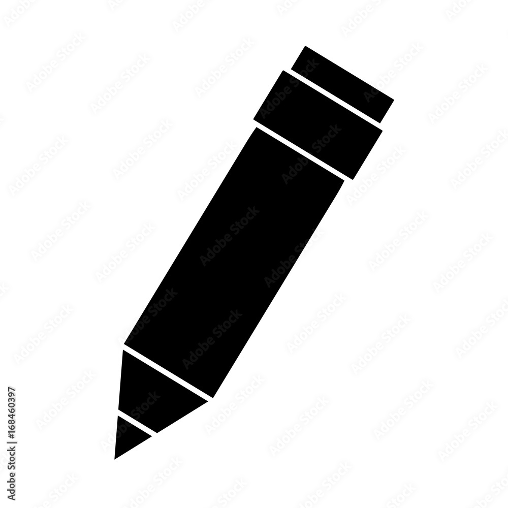 pencil writing utensil wooden icon vector illustration pencil writing utensil wooden icon vector illustration