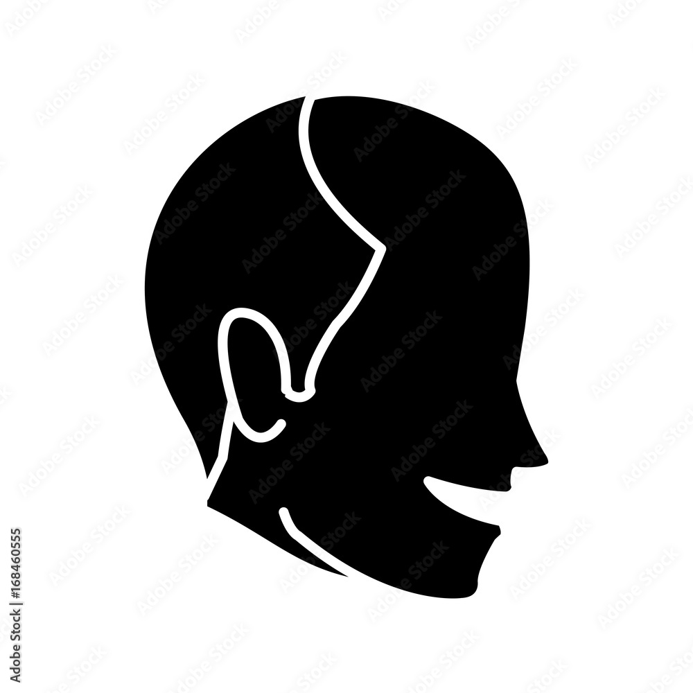 happy man wedding groom face profile vector illustration happy man wedding groom face profile vector illustration