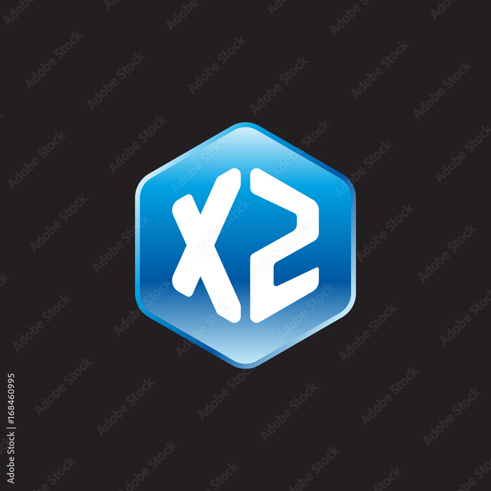 Initial letter XZ, modern glossy hexagon logo, gradient blue color on black background
Initial letter XZ, modern glossy hexagon logo, gradient blue color on black background