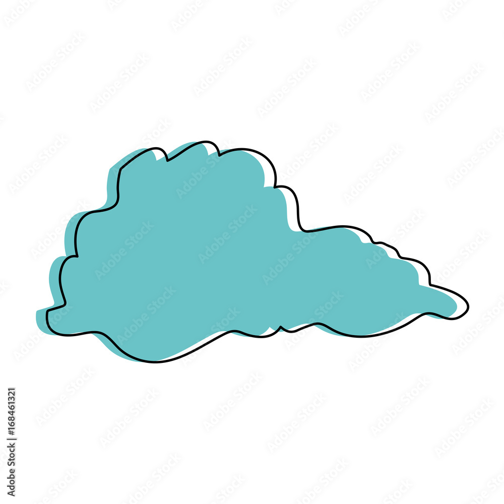 cloud icon over white background vector illustration