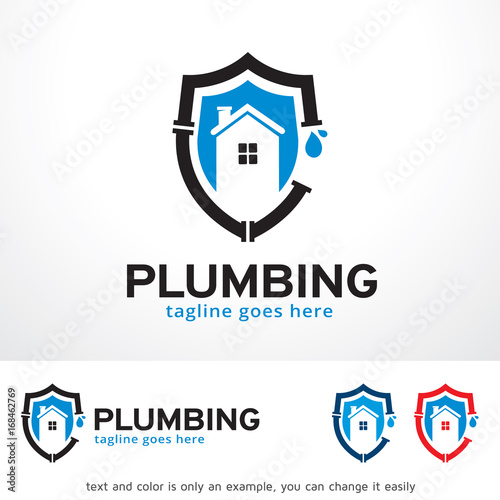Plumbing Logo Template Design Vector, Emblem, Design Concept, Creative Symbol, Icon