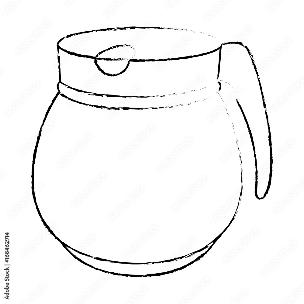 coffee pot icon over white background vector illustration