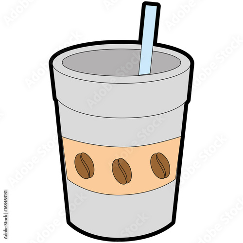 coffee cup icon over white background vector illustration