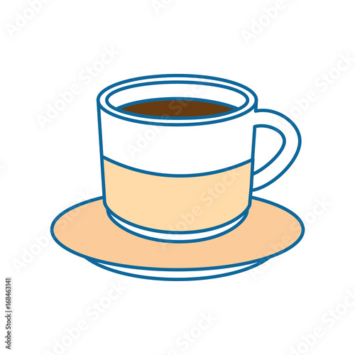 coffee mug icon over white background vector illustration
