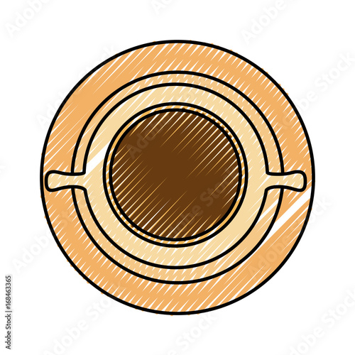 coffee mug icon over white background vector illustration
