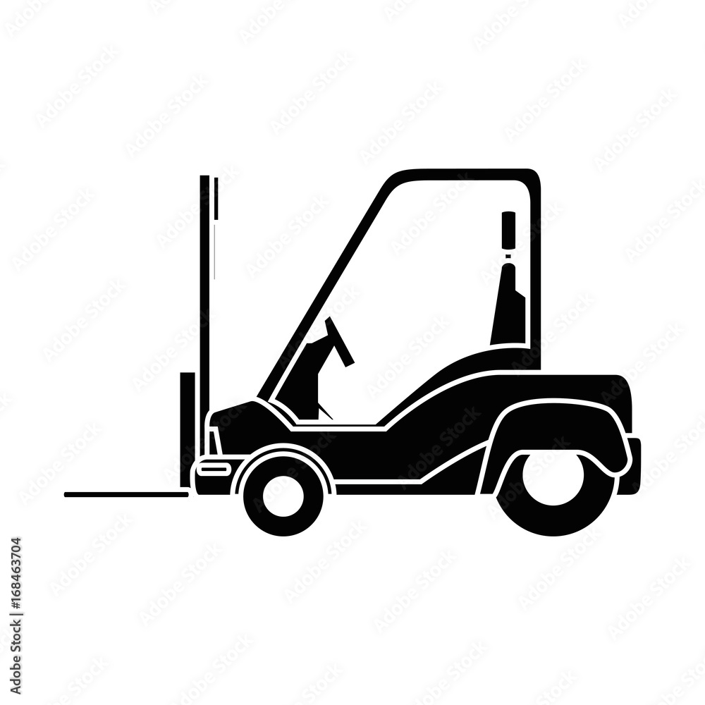 forklift truck icon over white background vector illustration forklift truck icon over white background vector illustration
