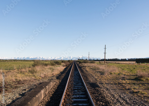 Railway and Southern Alps © Cory