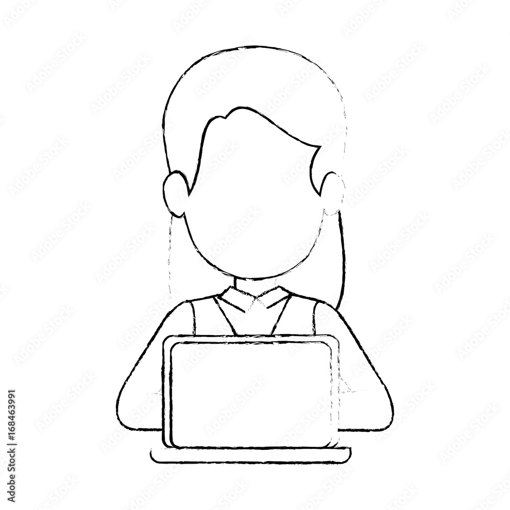 woman icon over white background vector illustration woman icon over white background vector illustration