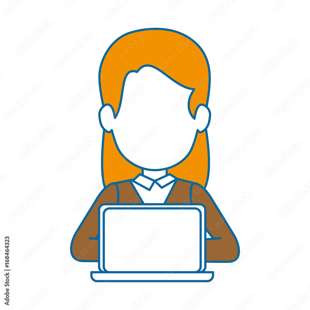 woman icon over white background vector illustration