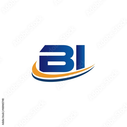 initial logo design bi