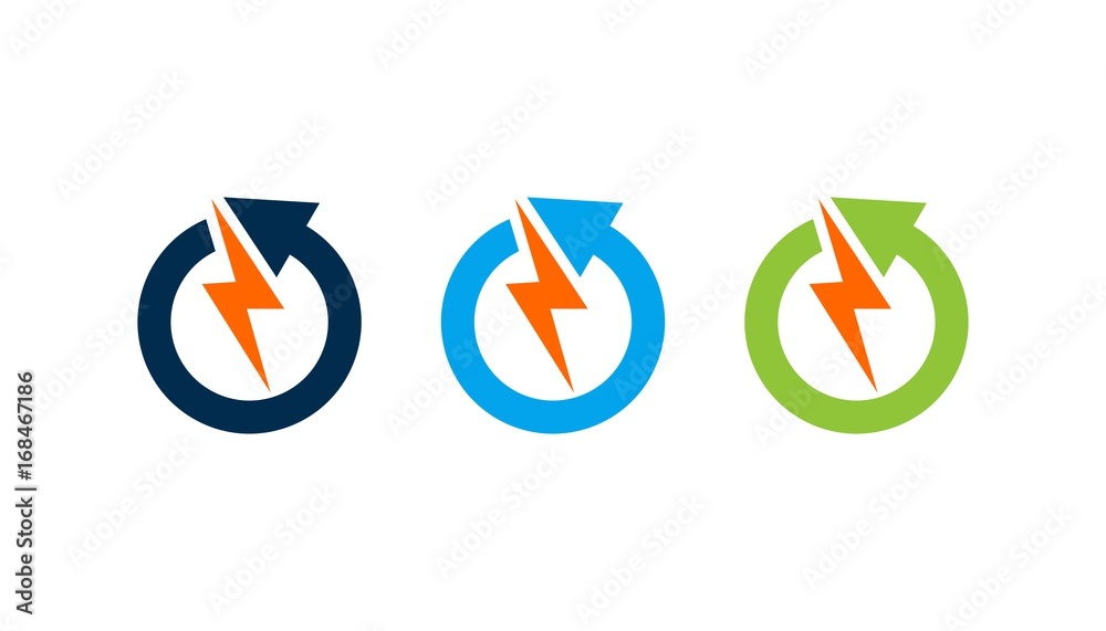 Electric Restore/Power Backup Logo Concept Electric Restore/Power Backup Logo Concept