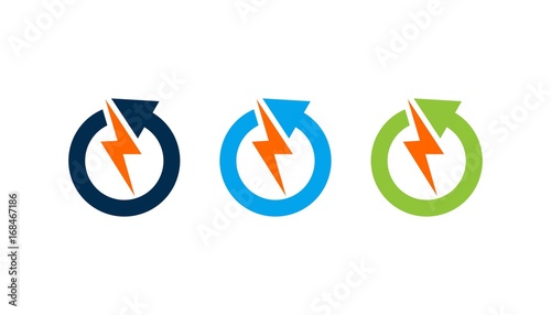 Electric Restore/Power Backup Logo Concept