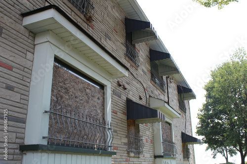 Abandoned house on the lakeshore