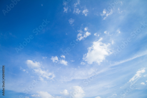 Panorama shot of blue sky and clouds in good weather days