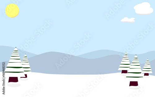 Winterlandschaft mit Schnee
