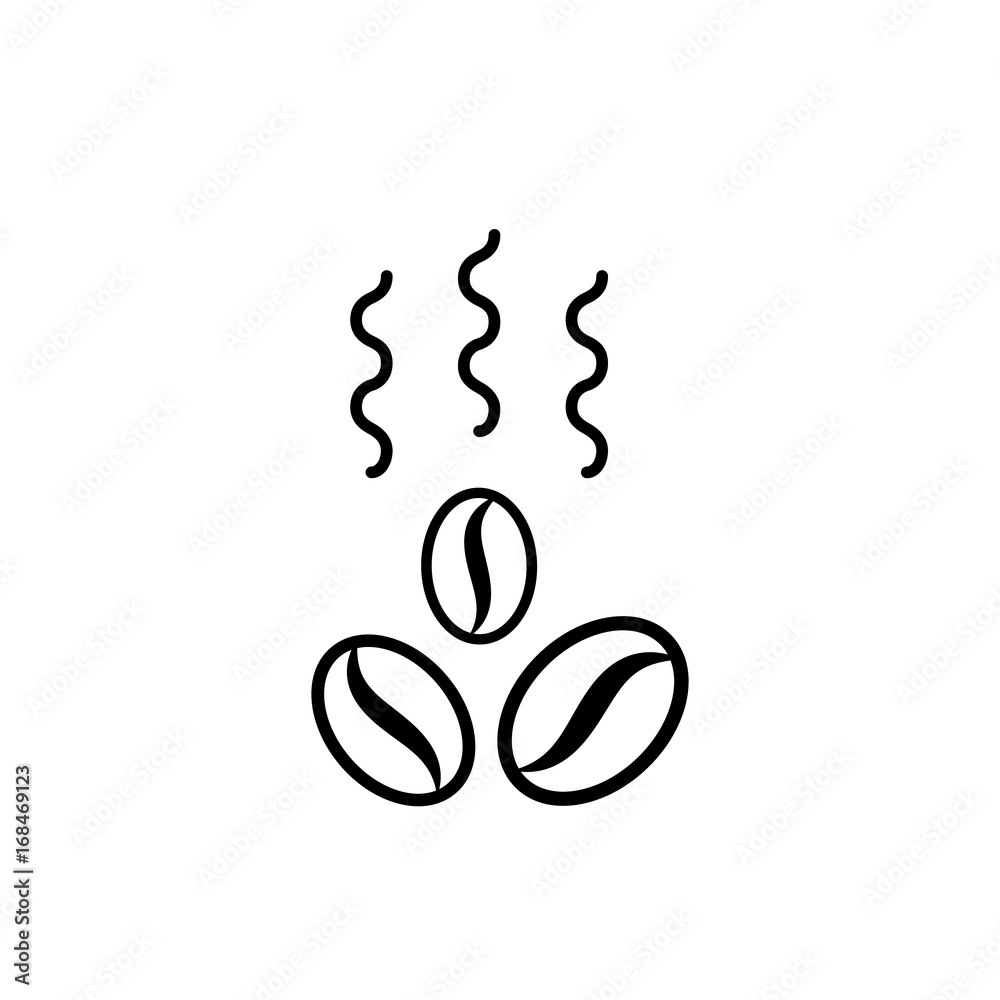 Obraz premium Roasted Coffee Bean Vector Icon Iisolated