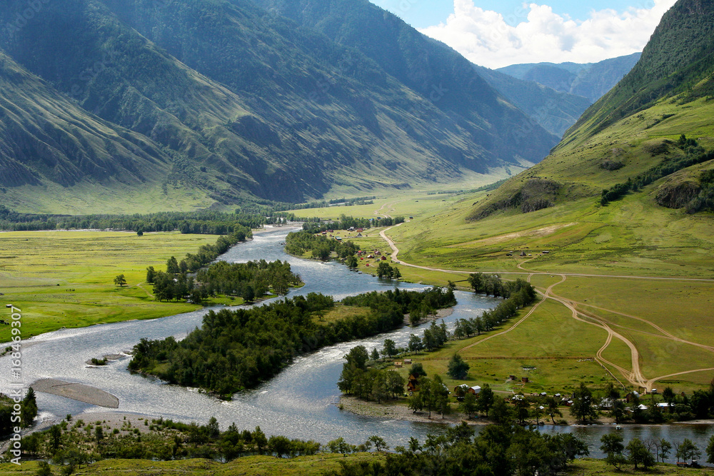 The Chulyshman River in the Altai - obrazy, fototapety, plakaty 