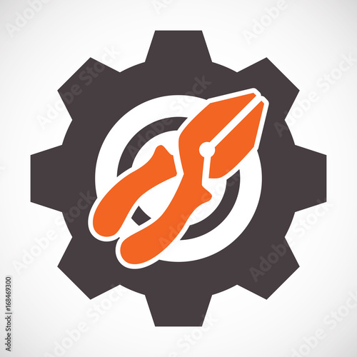 Pliers icon or service tools symbol