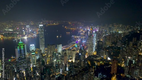 Wallpaper Mural Hong Kong Aerial Night harbour Illumination Torontodigital.ca
