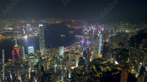 Wallpaper Mural Hong Kong Aerial Night harbour Illumination Torontodigital.ca