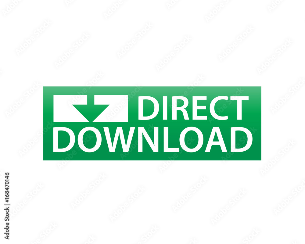 direct download with an arrow, sign design, isolated on white background direct download with an arrow, sign design, isolated on white background