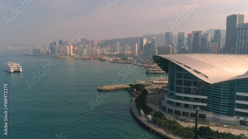 Hong Kong Conference centre Aerial Day photo