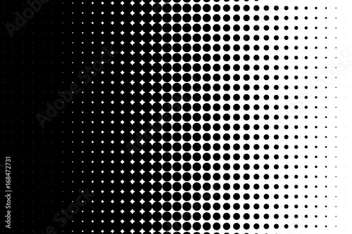 Comic background. Halftone dotted retro pattern with circles, dots Vector illustration. Black and white