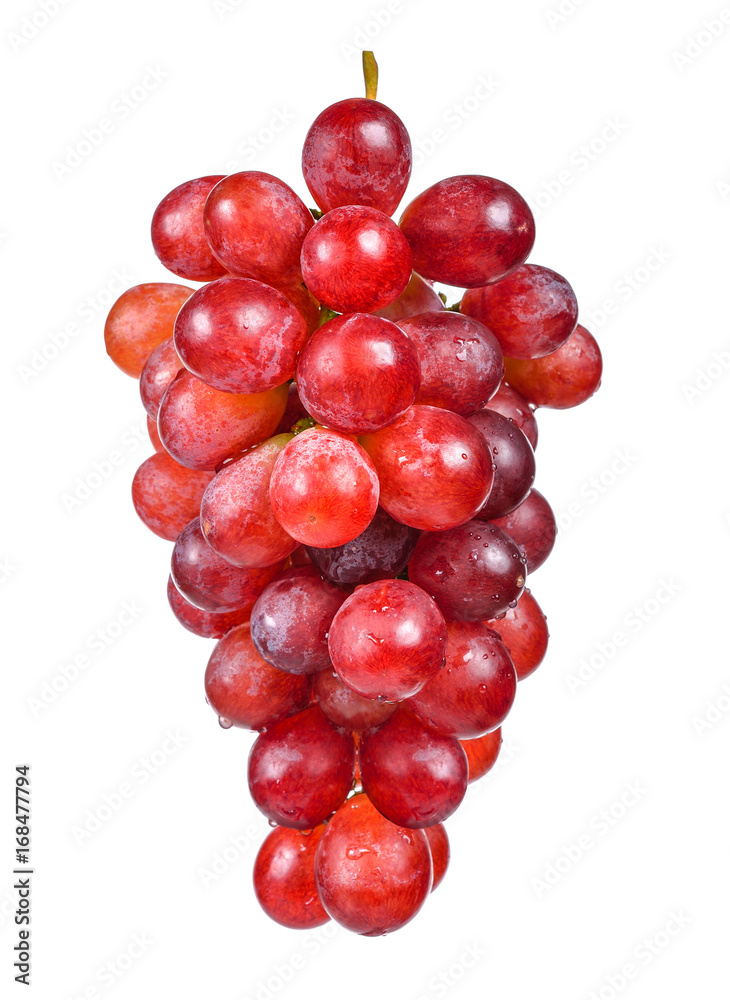 Fototapeta premium Red grape isolated on the white background