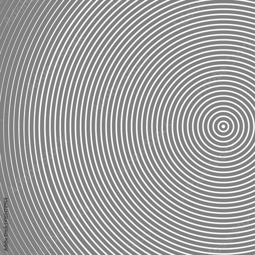 Abstract concentric circles texture in black and white colors  background pattern in modern style.