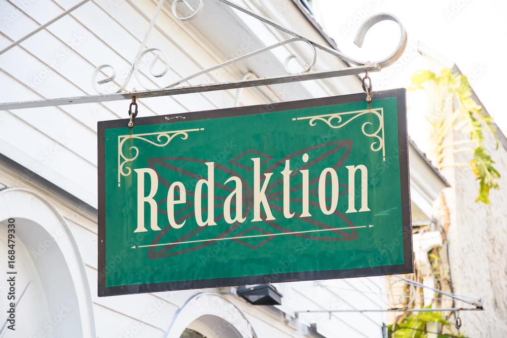 Obraz premium Schild 266 - Redaktion