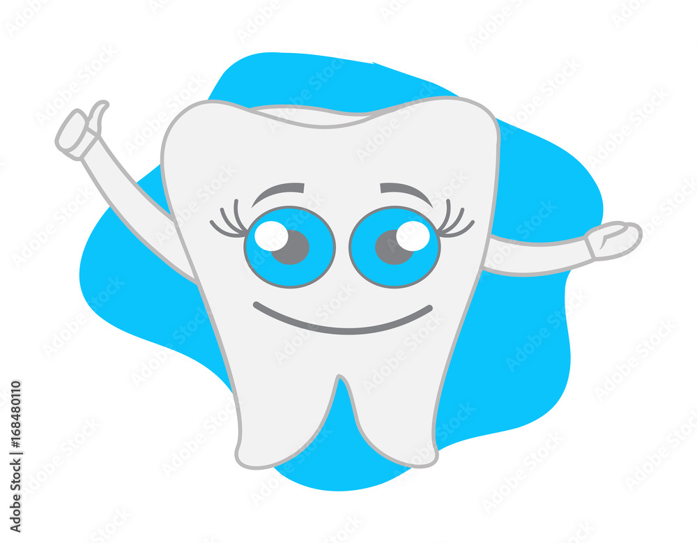 Happy Tooth Vector Character Happy Tooth Vector Character