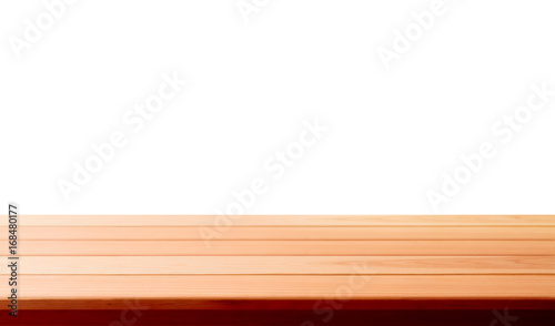Wood table top isolated on white background - can be used for display or montage your products