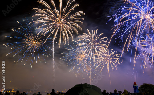 Festive firework for celebration of a city day