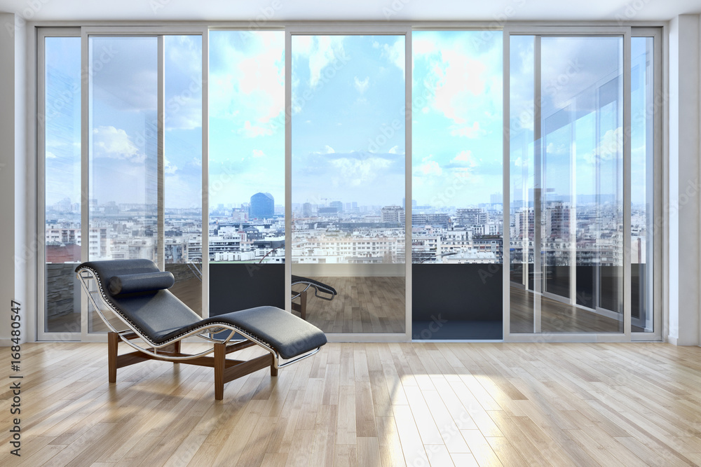 Fototapeta premium Modern bright interiors. 3D rendering
