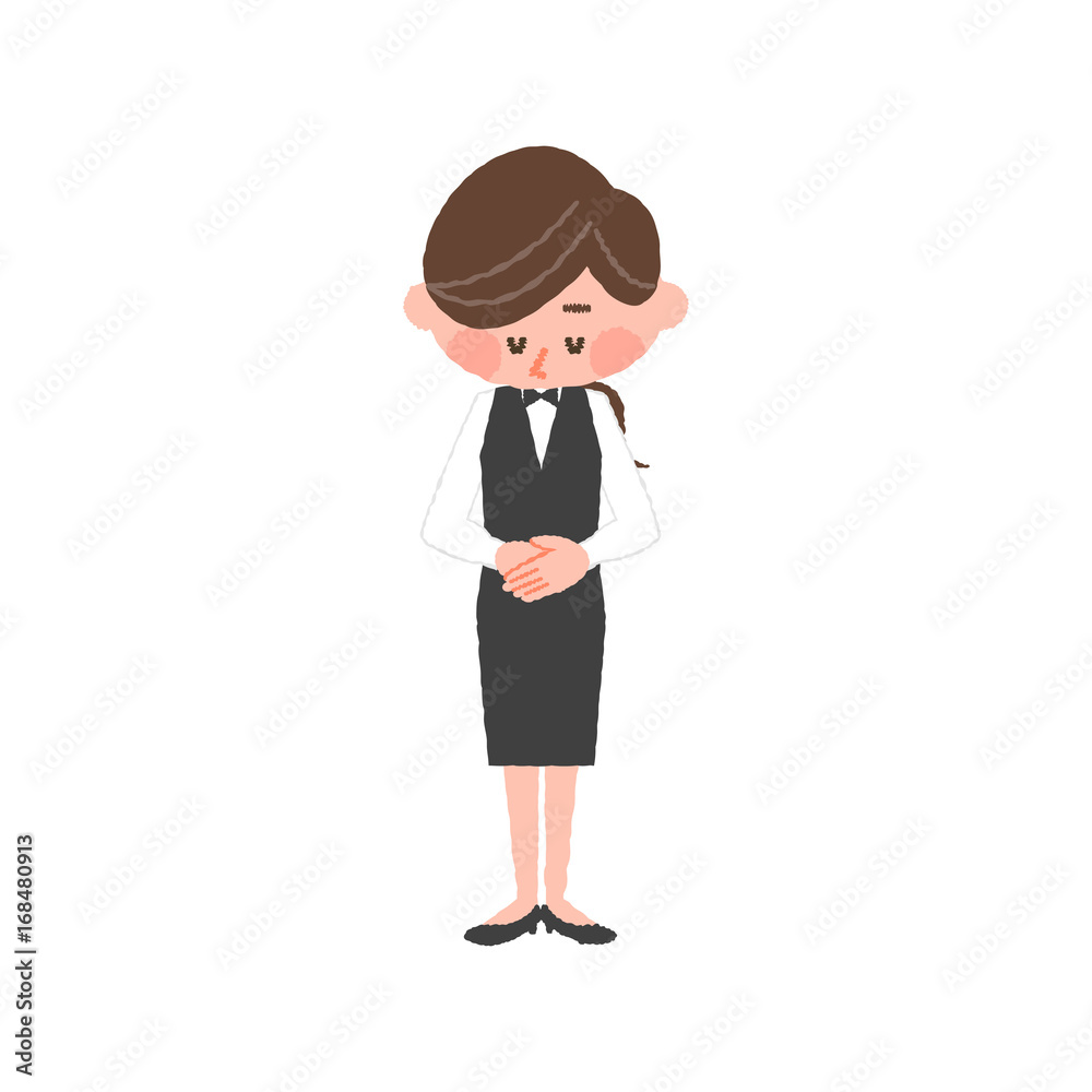 vector illustration of a hotel worker vector illustration of a hotel worker