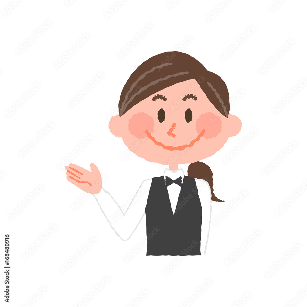 vector illustration of a hotel worker vector illustration of a hotel worker