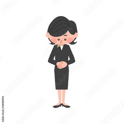 vector illustration of a hotel worker