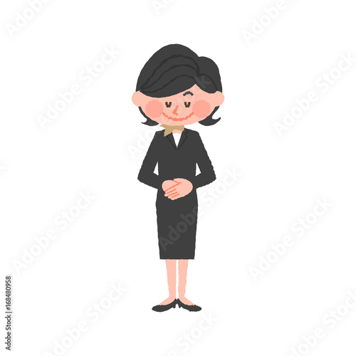 vector illustration of a hotel worker
