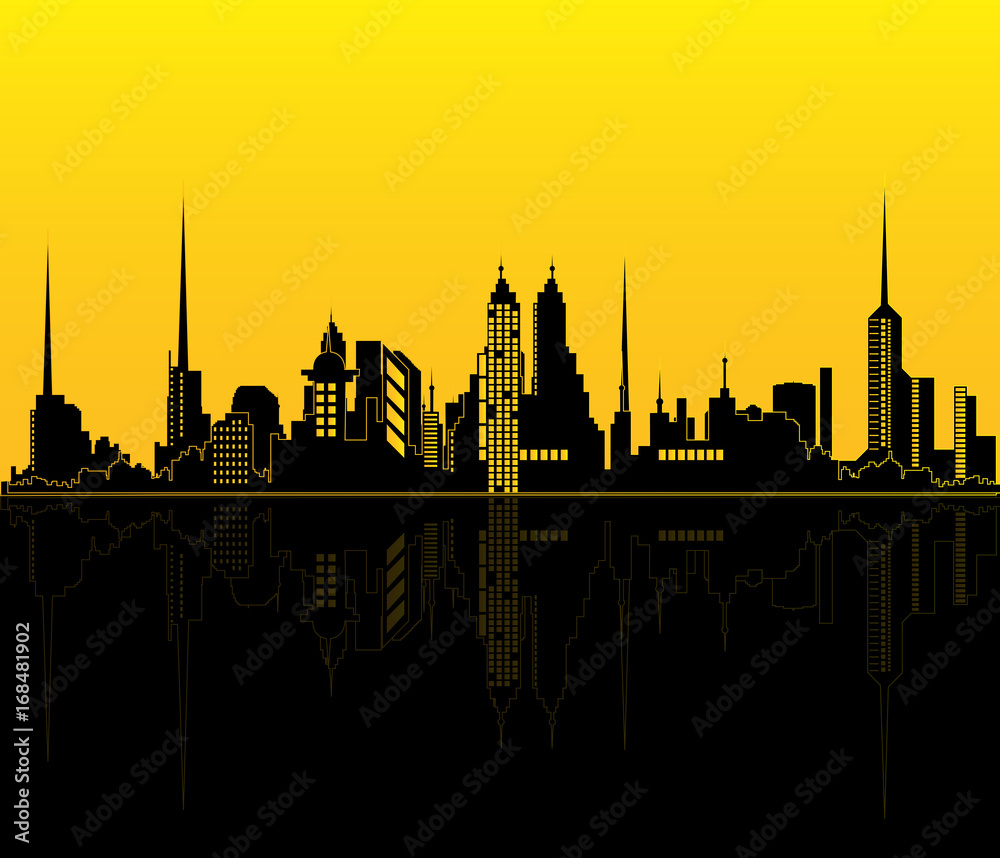 Fototapeta premium Urban Skyline Background