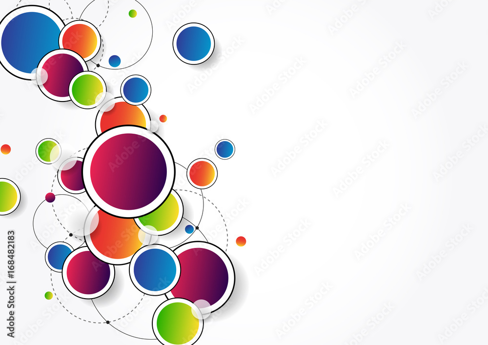 Vector technology concept. Connected Lines and dots. Network sign