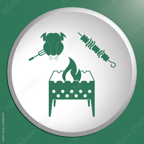 Brazier kebab and chicken icon