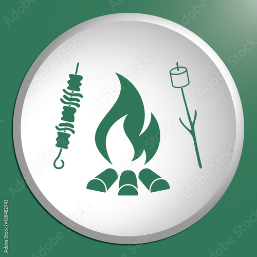 Grilled zephyr and  kebab icon