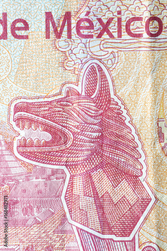 Fotografie Details of a Mexican banknote