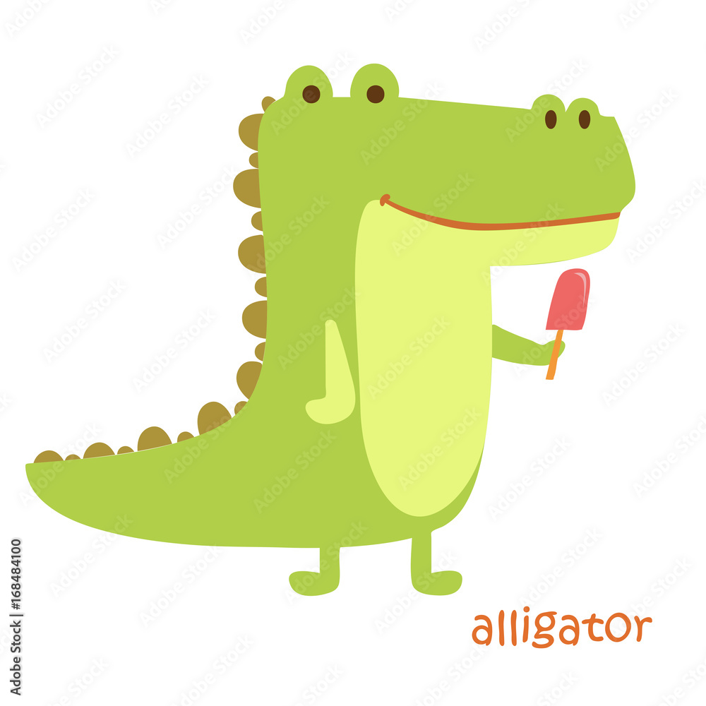 Fototapeta premium animals set - alligator