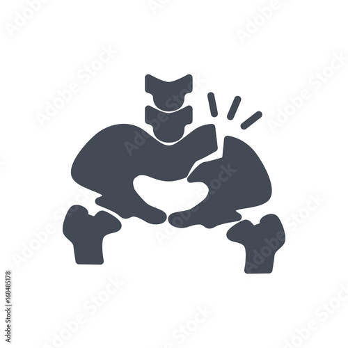 Broken Bones Human Body silhouette Icon pelvis
