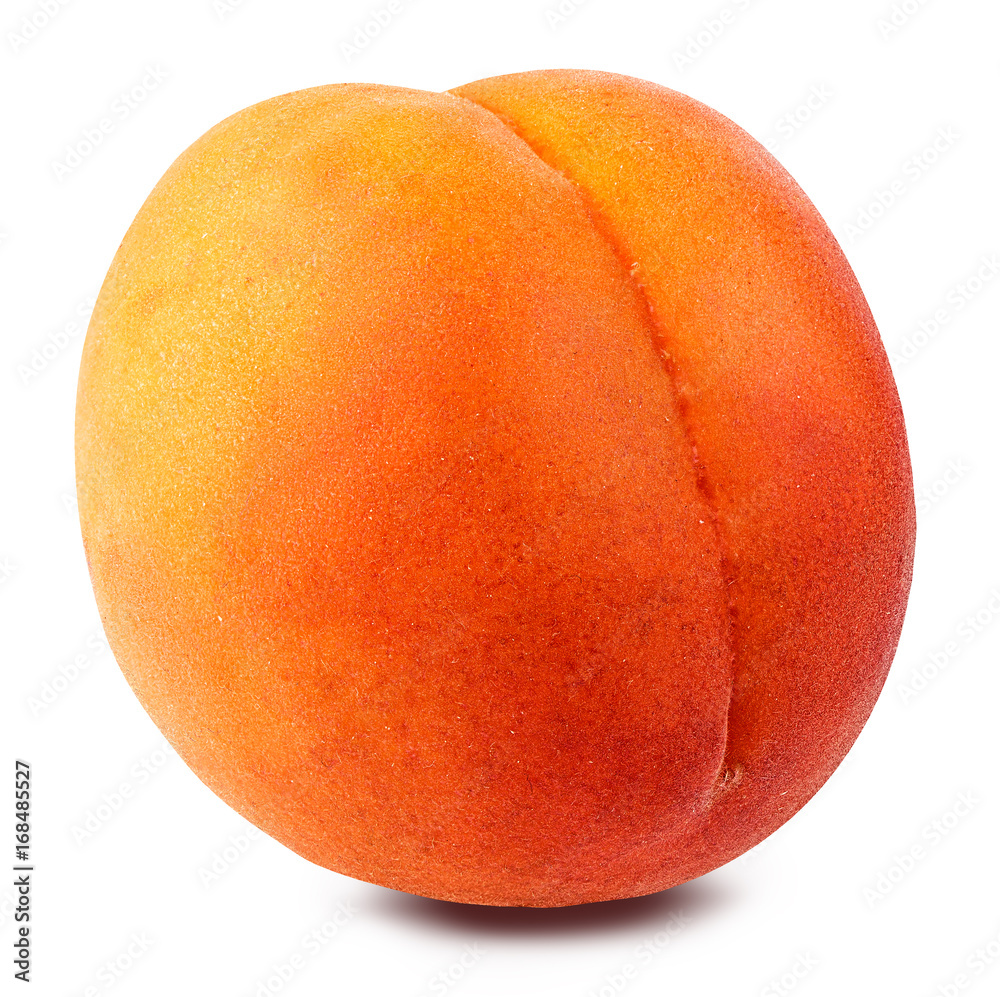 Fototapeta premium Fresh apricot isolated on white background