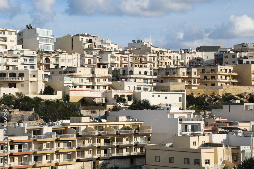 Residential area in Malta