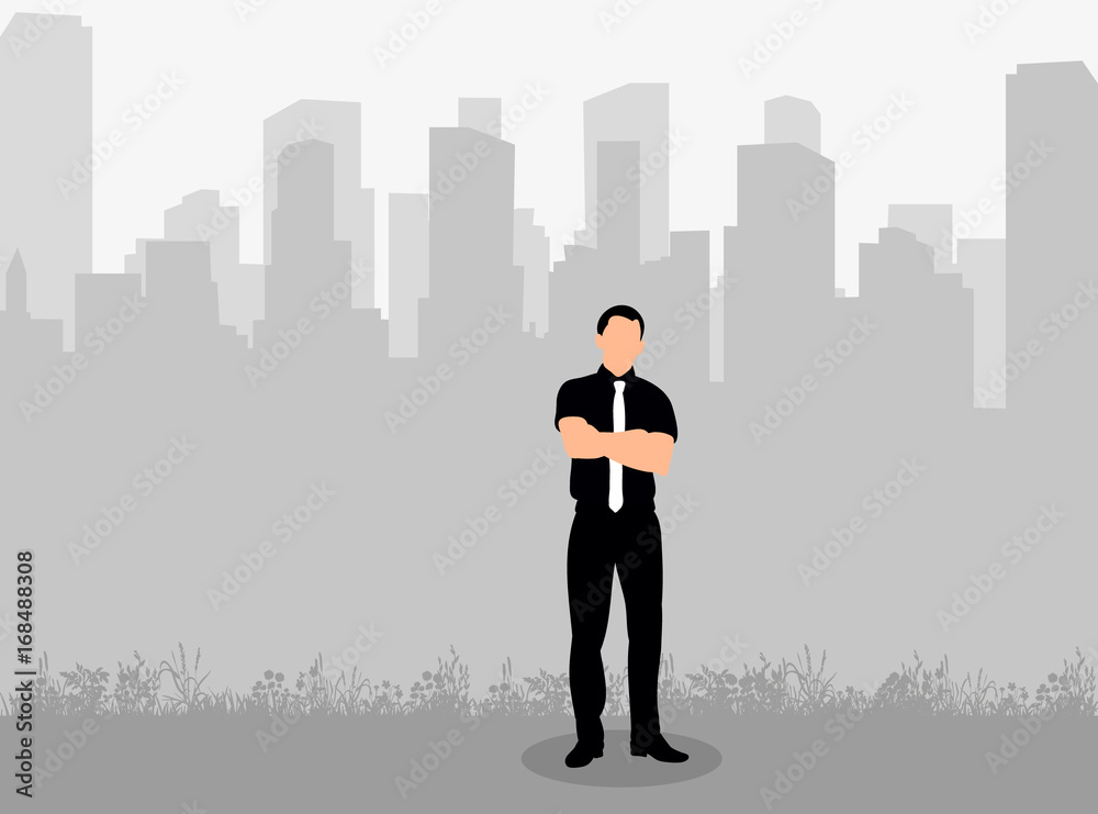 Vector, isolated, silhouette man business Vector, isolated, silhouette man business