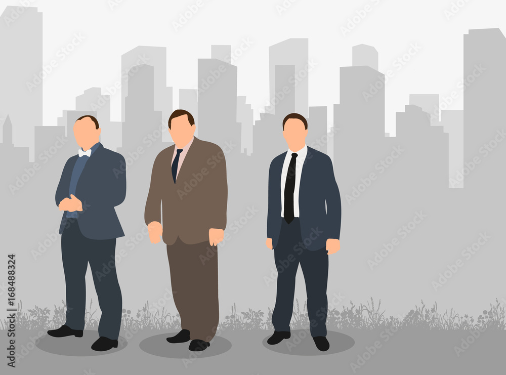 Vector, isolated, silhouette of man, business, flat style Vector, isolated, silhouette of man, business, flat style