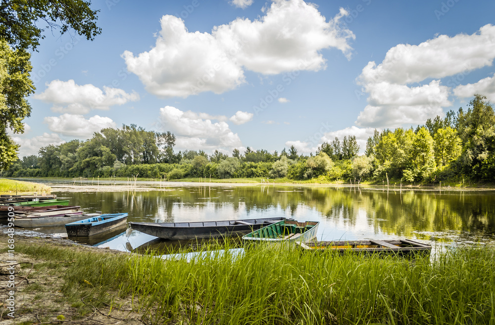 Lake in their autumn colors